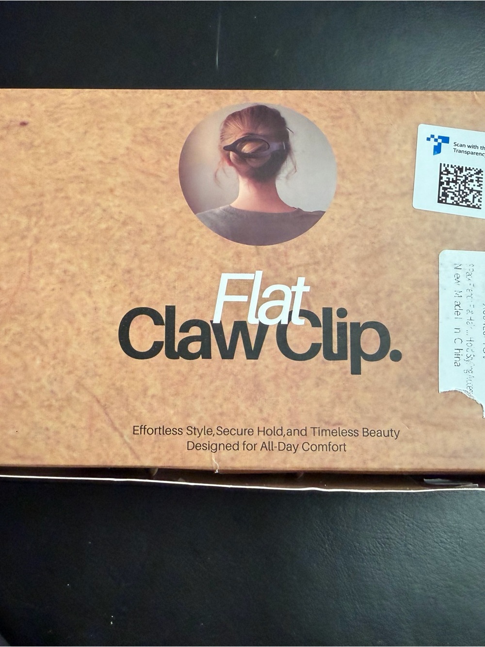 Amazon Flat Claw Clip - Brown and Black